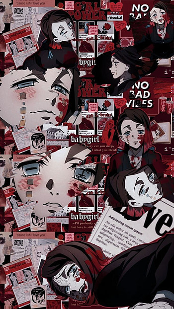 enmu, kimetsu no yaiba, rojo, anime HD phone wallpaper