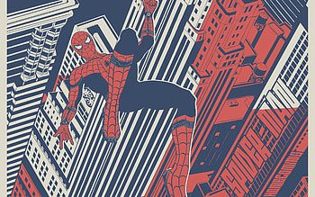 Spider-Man, print art, superhero, Spider man, cityscape, Spider-Man character HD wallpaper