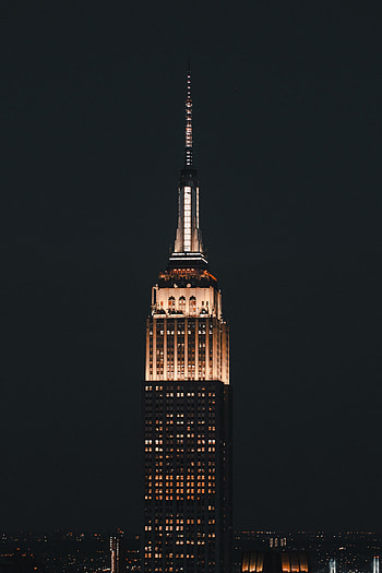 Cities, Night, Architecture, Building, Lights, Dark, Tower, Empire State Building HD phone wallpaper