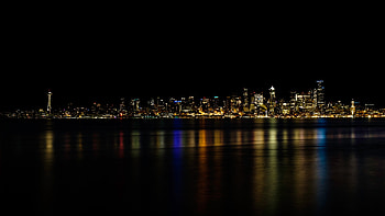Seattle Skyline, Minimal cityscape, U, background HD wallpaper