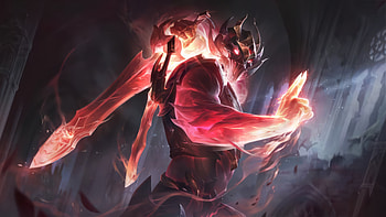 Shen Ashen Guardian Emberwoken Chroma Skin Chinese LoL Splash Art PC, Video Game, League Of Legends, Shen (League Of Legends) HD wallpaper