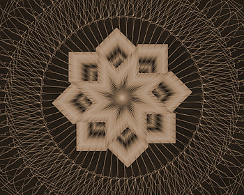 arabesque cubik, star, 3d, arabesque, cubik, sepia HD wallpaper