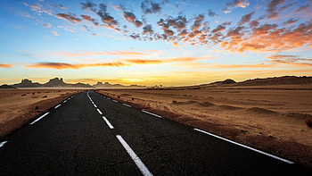 Desert, Highway HD wallpaper