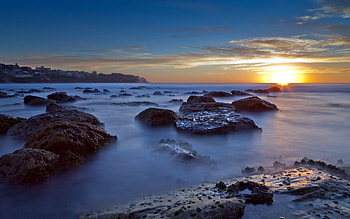 Landscape, Nature, Sunset, Sea HD wallpaper