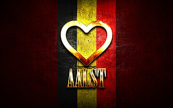 I Love Aalst, belgian cities, golden inscription, Day of Aalst, Belgium, golden heart, Aalst with flag, Aalst, Cities of Belgium, favorite cities, Love Aalst HD wallpaper