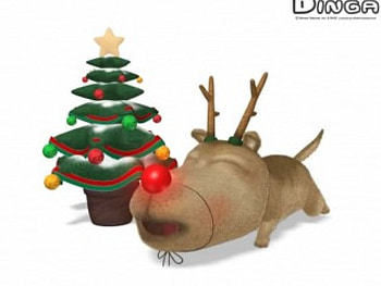 Red Nosed Reindeer, red nose, reindeer, christmas tree HD wallpaper