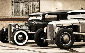Monochrome, Hot Rod HD wallpaper