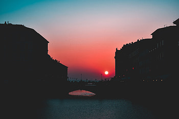 Cities, Sea, Building, Night City, Bridge HD wallpaper