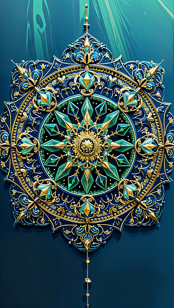 Celestial Harmony Mandala, mandala, ornate, decorative, geometric design HD phone wallpaper