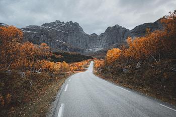 Landscape, Nature, Mountains, Autumn, Road HD wallpaper