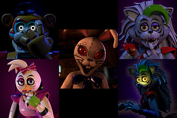 Glamrock Freddy & Vanny in – Five Nights at Freddy’s Security Breach, Glamrock Freddy (Five Nights at Freddy's), Vanny (Five Nights at Freddy's), video game, Five Nights at Freddy's: Security Breach, Five Nights at Freddy's HD wallpaper