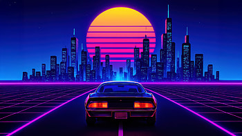 Neon Dreams Retrowave City Skyline Drive, neon, dreams, retrowave, city, skyline, drive, car, artist, artwork, art, digital-art, deviantart HD wallpaper