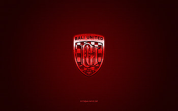 Bali United FC, Indonesian football club, red logo, red carbon fiber background, Liga 1, football, Bali, Indonesia, Bali United FC logo HD wallpaper