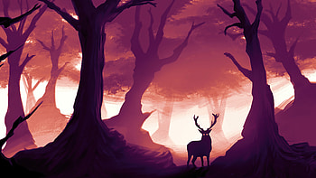 Reindeer Guardian Of Forest, reindeer, artist, artwork, digital-art, deviantart HD wallpaper
