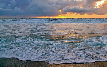 Landscape, Water, Sunset, Sky, Sea, Beach HD wallpaper