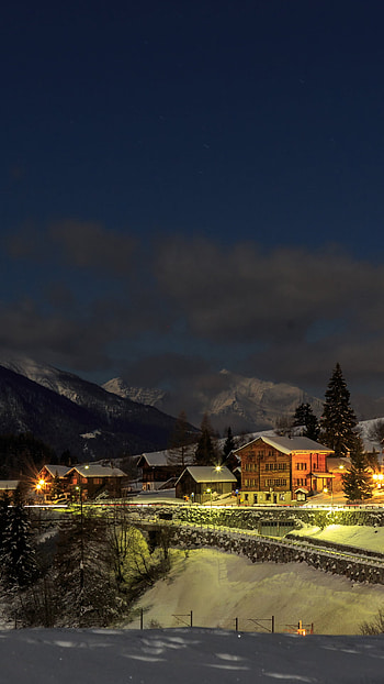 Man-made village, Architectural marvel, Urban planning, Modern lifestyle HD phone wallpaper