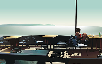 Moods, hotel, beach HD wallpaper
