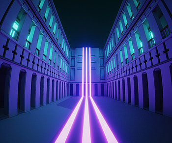 Art, Building, Lines, Neon, Stripes, Streaks HD wallpaper