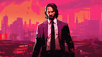 John Wick Hotline Miami, john-wick-chapter-4, john-wick, 2023-movies, movies, keanu-reeves, artist, artwork, digital-art HD wallpaper