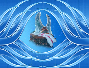 Sad Angel, blue waves, angel, saddness HD wallpaper