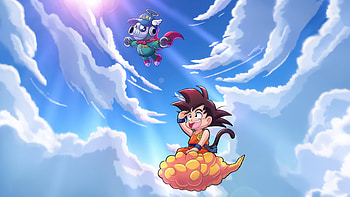 Fly High Goku X Akira Toriyama, goku, akira, anime, artwork, digital-art, art, artist, deviantart HD wallpaper