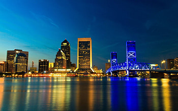 Cities, Night, Usa, City, Bridge, United States, Florida, Jacksonville HD wallpaper