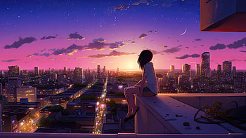 Saw A Sunset That Day, lofi, Anime, girl, anime girl HD wallpaper