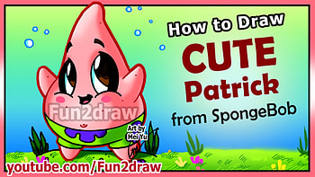 How to Draw Step by Step - CUTE Patrick Star + Funny EXTRA - Spongebob Cartoons Fun2draw - YouTube HD wallpaper
