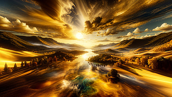 earth, sunlight, landscape, river HD wallpaper