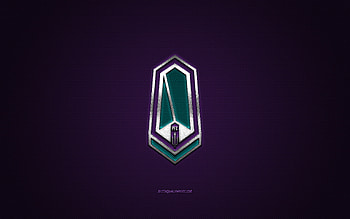 Pacific FC, Canadian soccer club, blue logo, purple carbon fiber background, Canadian Premier League, soccer, Greater Victoria, Canada, Pacific FC logo HD wallpaper