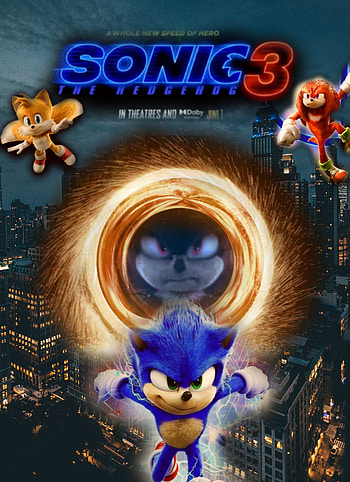 Sonic 3 movie poster, art, game HD phone wallpaper