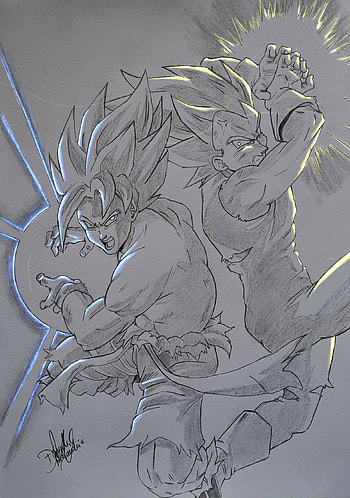 Goku & Vegeta, dragonball z, son goku, Dragonball HD phone wallpaper