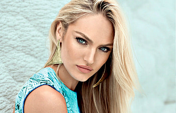 Candice Swanepoel, blue, golden, model, blonde, eyes, girl, beauty, woman, summer, earrings HD wallpaper