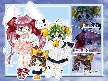 Di Gi Charat, cute, girls, anime HD wallpaper