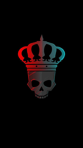 Hands, red, blue, king, black, skull HD phone wallpaper