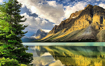 Mountain Lake Night Wide for (54 ) HD wallpaper