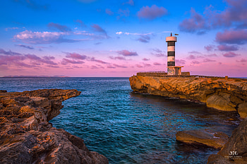 Nature, Sea, Dawn, Rocks, Lighthouse, Bay, Spain HD wallpaper