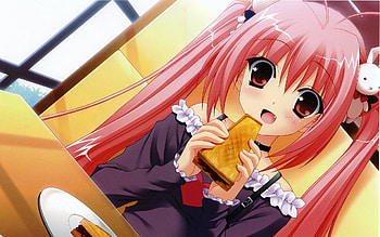 Nishimata Aoi, anime, cute anime, tagme, purple eyes HD wallpaper