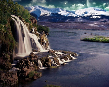 Wonderfall, nature, 3d HD wallpaper