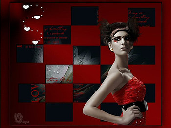 lady in red 3, fantasy, woman, red HD wallpaper