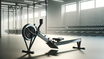 Sleek Rowing Machine in Modern Gym, gym, rowing machine, fitness, exercise HD wallpaper