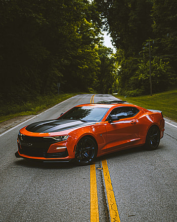 Sports, Cars, Road, Car, Machine, Sports Car, Side View, Chevrolet Camaro HD phone wallpaper
