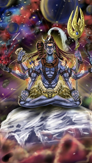 Jai Mahakal, Creative Painting, Background, creative, painting HD phone wallpaper