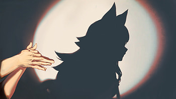 Ookami Mio Shadow Silhouette - Hololive Anime Girl, Anime, Virtual Youtuber, Ookami Mio, girl, hololive, anime girl HD wallpaper