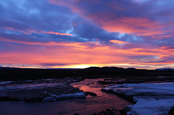 Landscape, Nature, Rivers, Sunset, Twilight, Dark, Dusk HD wallpaper