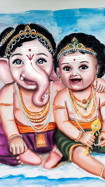 Murugan Vinayagar, Little Baby, Ganesha And Murugan HD phone wallpaper