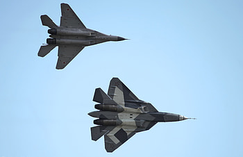 Sukhoi Su 57, Mikoyan Gurevich Mig 35, Military, Jet Fighters HD wallpaper