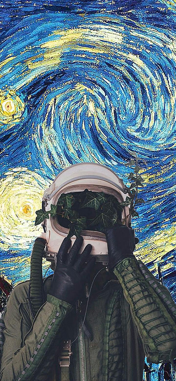 Cielo estrellado, Gorra, Arte HD phone wallpaper