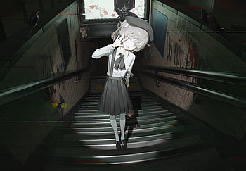 Hatoba Tsugu, anime, artist, artwork, digital-art HD wallpaper