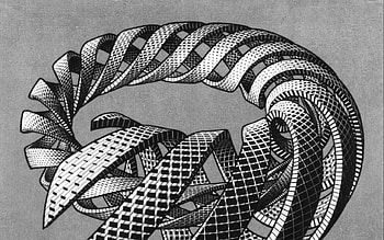 Spirals, M.C. Escher HD wallpaper